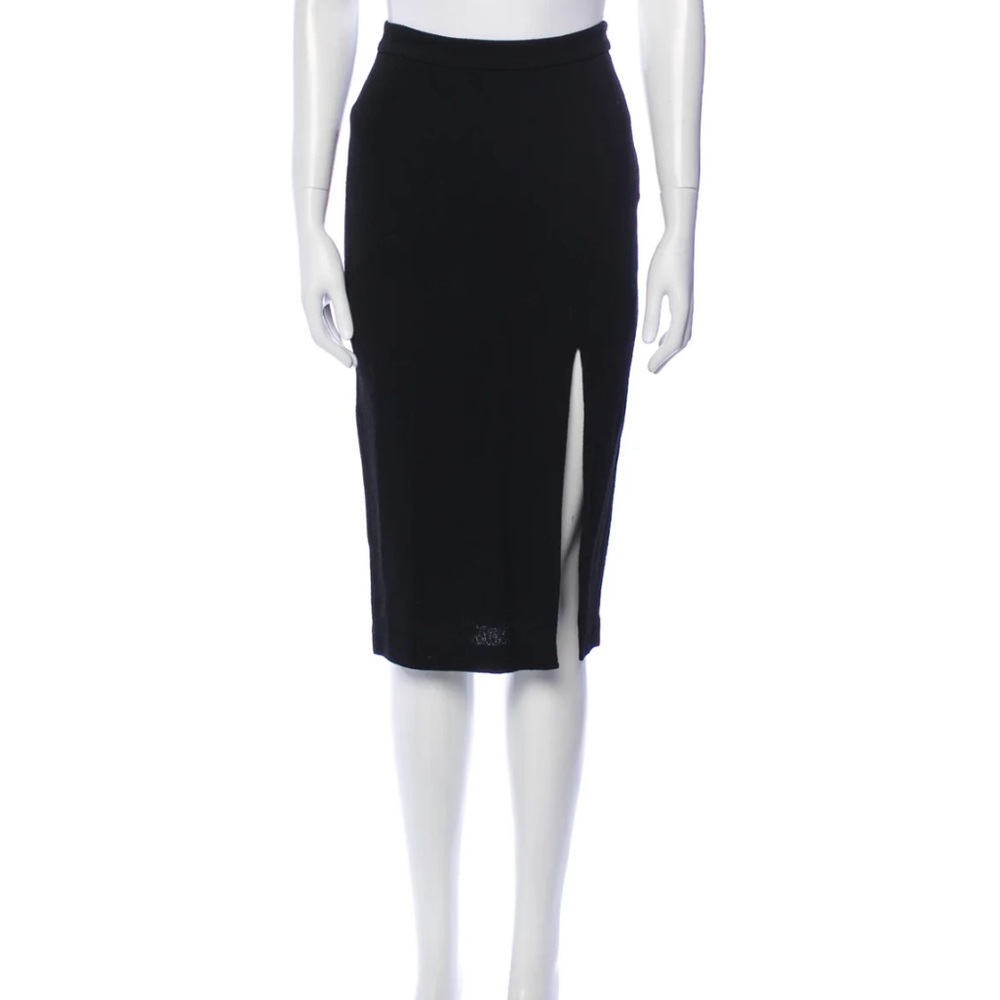 A.L.C. XS Midi Pencil Skirt w/ Mini Slit Black